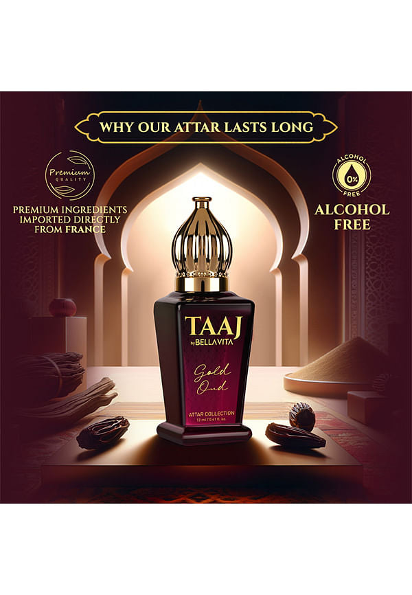 Taaj By Bella Vita Gold Oud Attar 12ml / 0.41 Fl .Oz