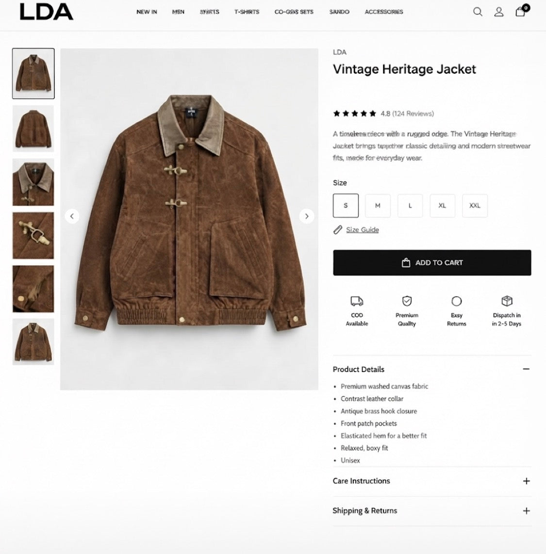 Dong Ye Brown Colour Suede Leather With Leather Coller Hook Style Premium Quality Unisex Imported Jacket