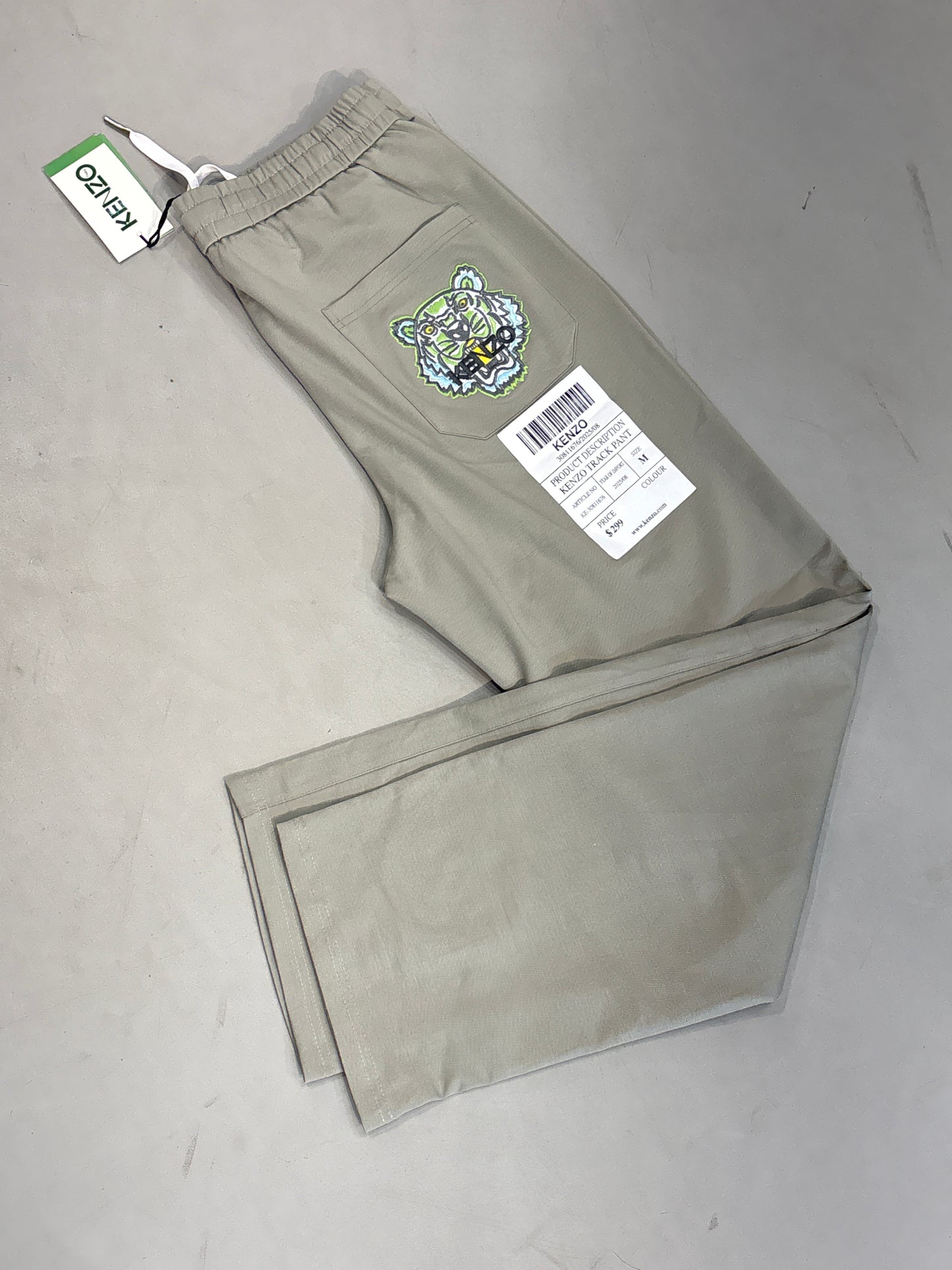 Nek Ken Pista Green  Colour Straight Fit Back Pocket Embroidery Cotton Fabric Lower 30811676