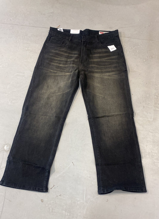 VEL LEV Faded Black Grey Colour Premium Quality Straight Lose Fit Men’s Jeans 990367