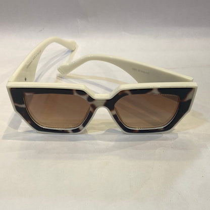 LOD DG White Leopard print Frame Brown Shade Sunglass 8291 57 18-142