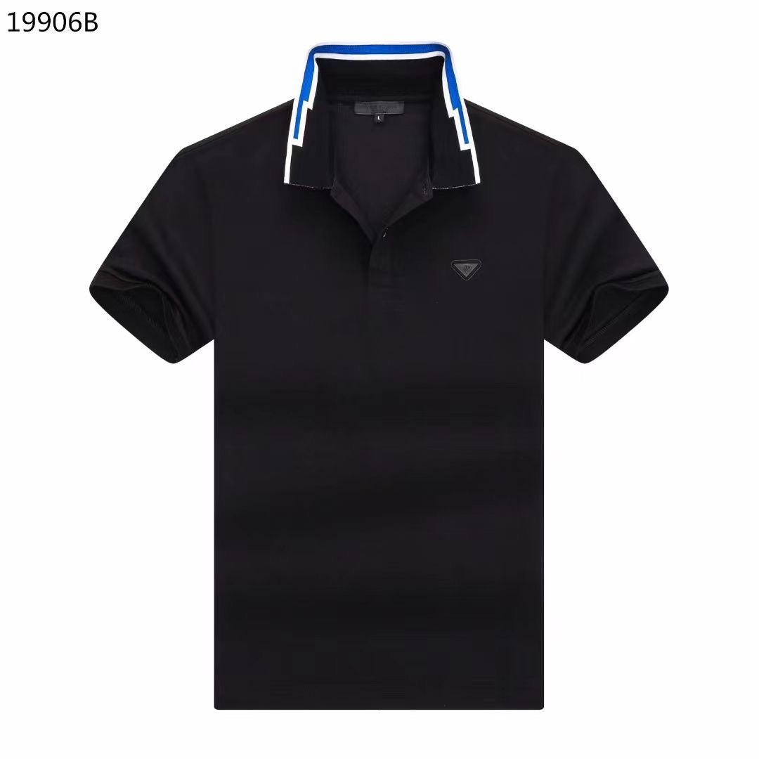 ARP Black Blue Colour With Front Logo Premium Quality Collar Tshirt 19906