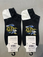 Yplrf Grey Colour Blue White Yellow Print Premium Quality Ankle Socks 991261