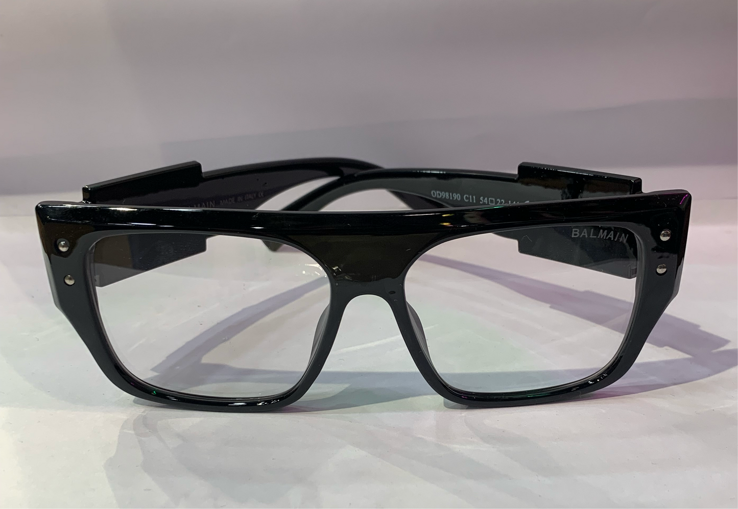 Lab Glossy Black Frame Trancy Shade Black Golden Stick Unisex Sunglasses OD98190 C11 54 22-141