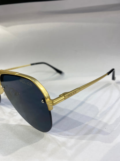 LOP Golden Frame Black Shade Unisex Sunglass Sun 101