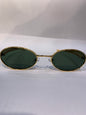 TOB Golden Frame Green Shade Unisex Sunglasses DY108 55 21 136