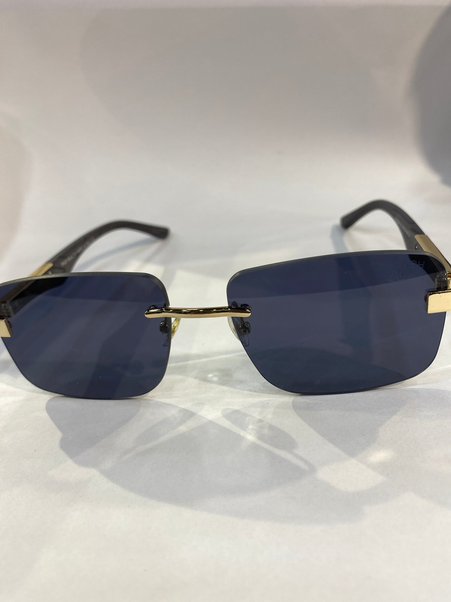 YAM Frameless Golden Black Stick Black Shade Unisex Sunglass T82200411/S 56 18 146