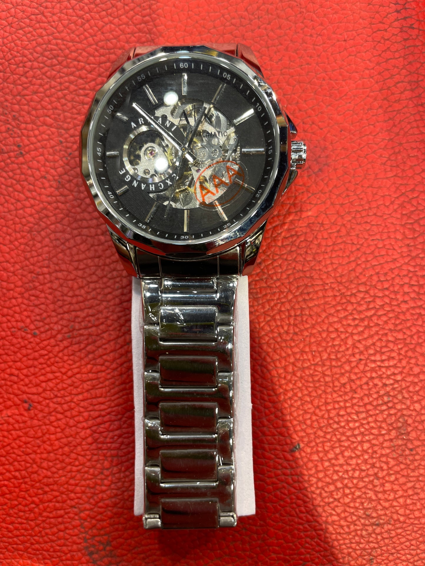 MRA ARM Silver Chain Black Dial Automatic Men Watch 991052