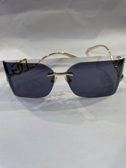 LOD LOD Frameless Golden Stick Black Shade Unisex Sunglasses SUN256