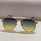 Mot Copper Frame Blue Yellow Shade Unisex Sunglasses Yh107 54 17-140