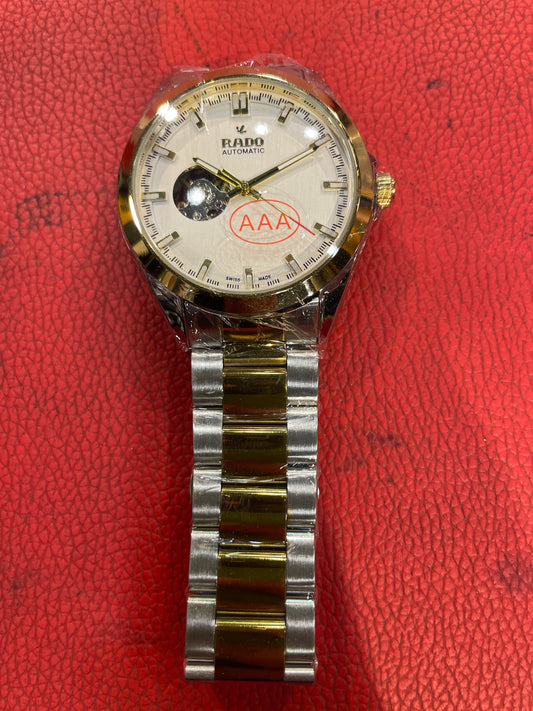DAR RAD Golden Silver Chain White Dial Automatic Men Watch 990931