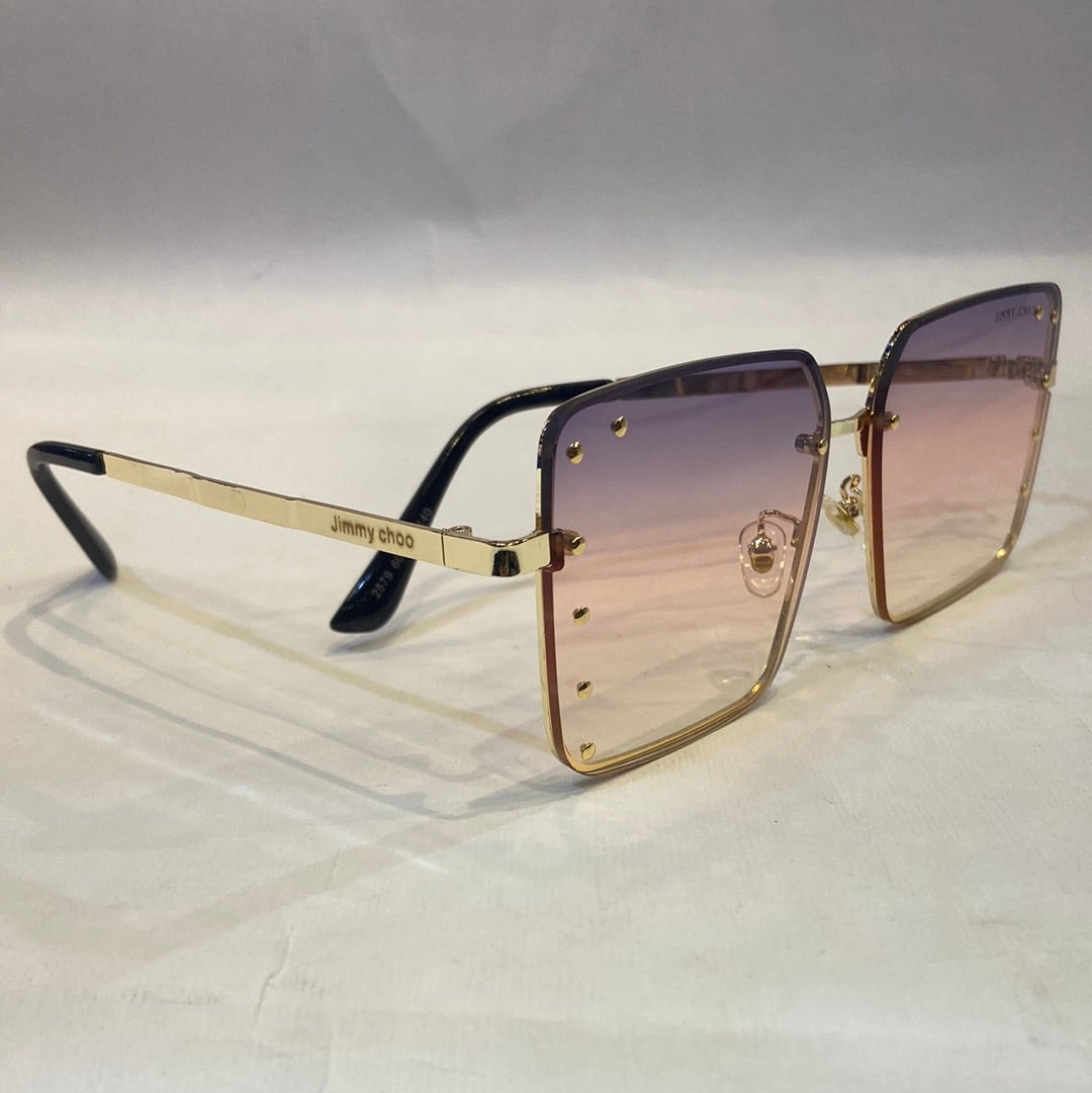 MIJ Golden Frame purple Pink Shade Sunglasses 2579 60 15-140