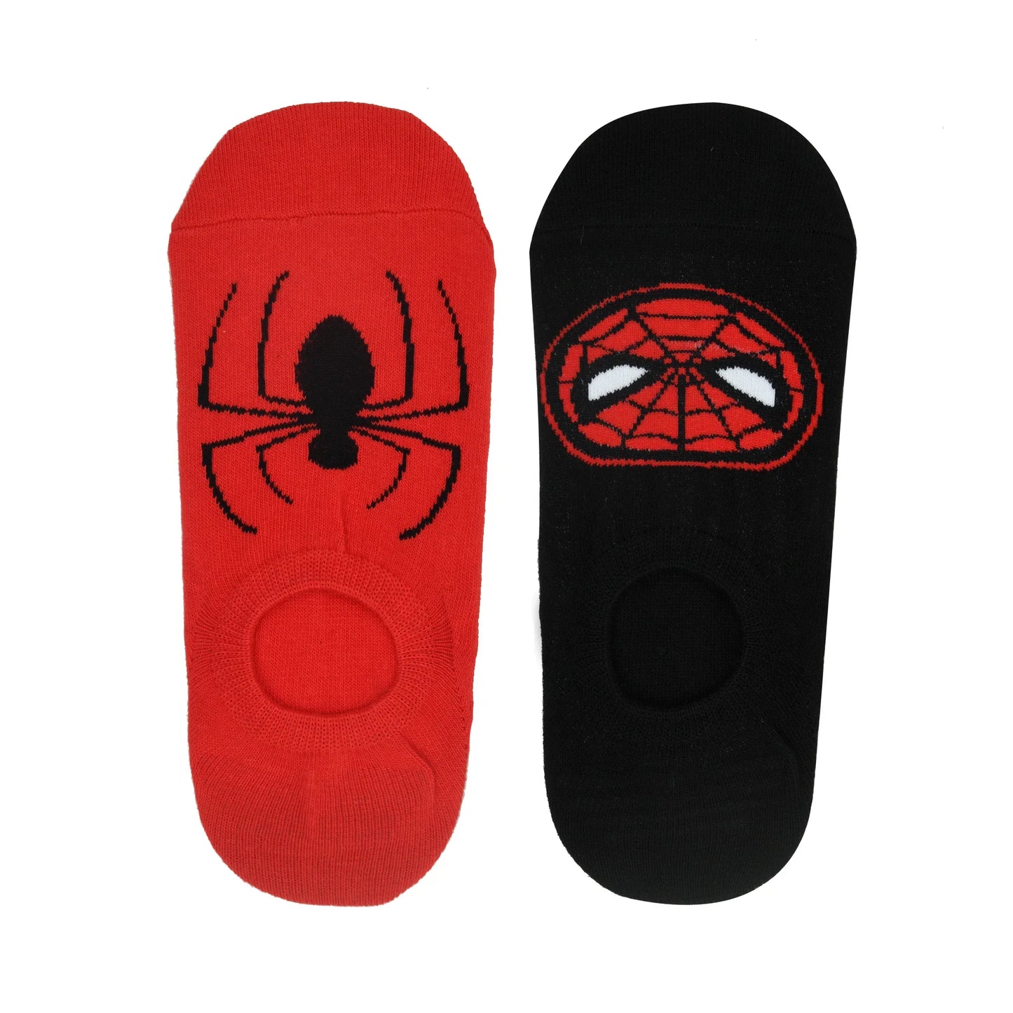 BALENZIA X MARVEL THE AMAZING SPIDER-MAN SNEAKER SOCKS FOR MEN (PACK OF 2 PAIRS/1U)(FREE SIZE) RED,BLUE Y