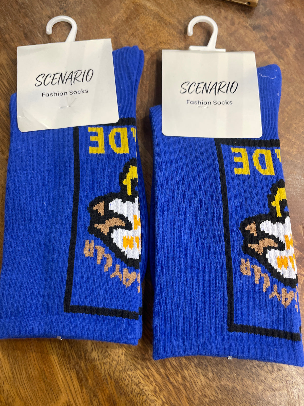 Scenario Blue Colour Made Print Premium Quality Full Socks 991201