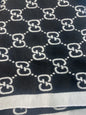 CUG stole Unisex Black Colour H9065