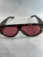 MOT TOM Brown Leopard Frame Pink Shade Unisex Sunglass SUN2032