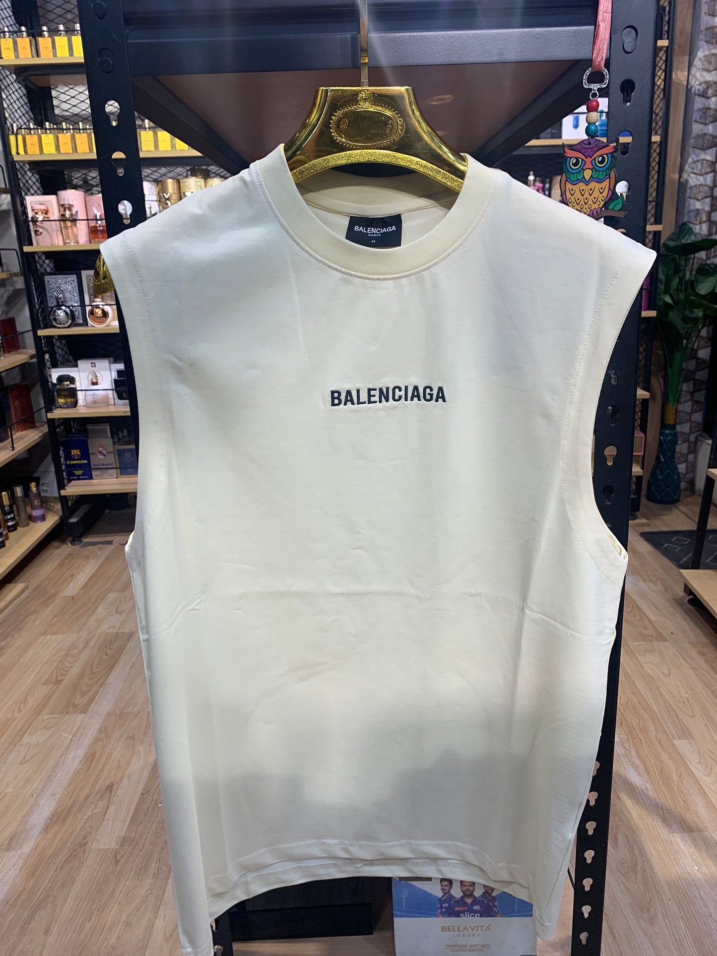 Cream LAB Tank Top LAB Print H90016