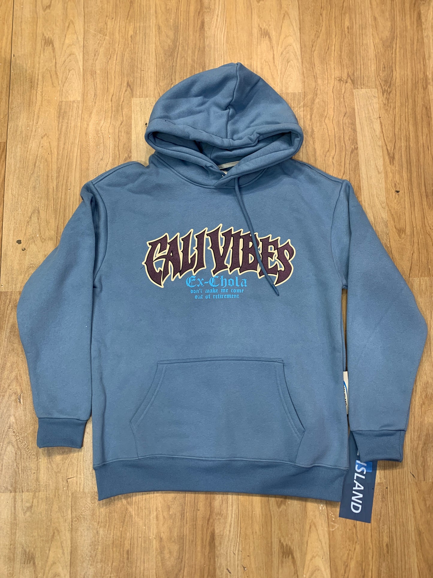 Gee2 Island Light Blue Colour Hoodie Back Print Caliviber 90963