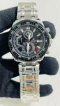 Ide Silver Chain Black Dial Chrono Watch For Men 988981