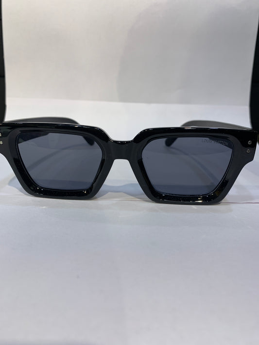 UOL Black Frame Black Shade Unisex Sunglasses W-12001 50 23 145 C1