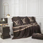 Uol Grey Brown Colour White Print Ac Blanket 991015