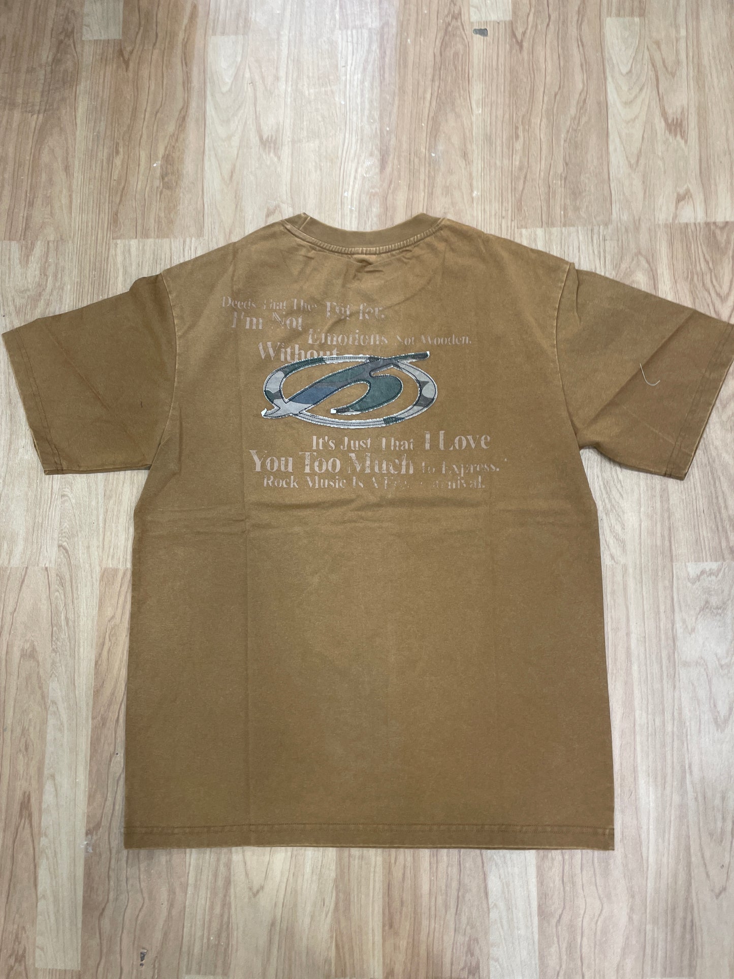 OUTLIER Rust Colour Blessed Direction Print With Back Print Premium Quality Round Neck T-Shirt OL 494