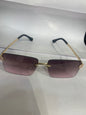 NEF Golden Stike Frame Smoke pink Shade Unisex Sunglasses 6A005 57 15 136