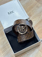 Mic Cim Brown Strap Golden Buckle Belt 989054