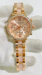 Cim Copper Pink Slim Chain Copper Dial Studed Ladies Watch 989367