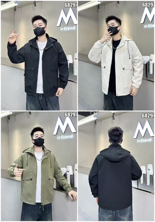 MALE GOD Black Colour Premium Quality Oversized Men’s Hooded Jacket 6829