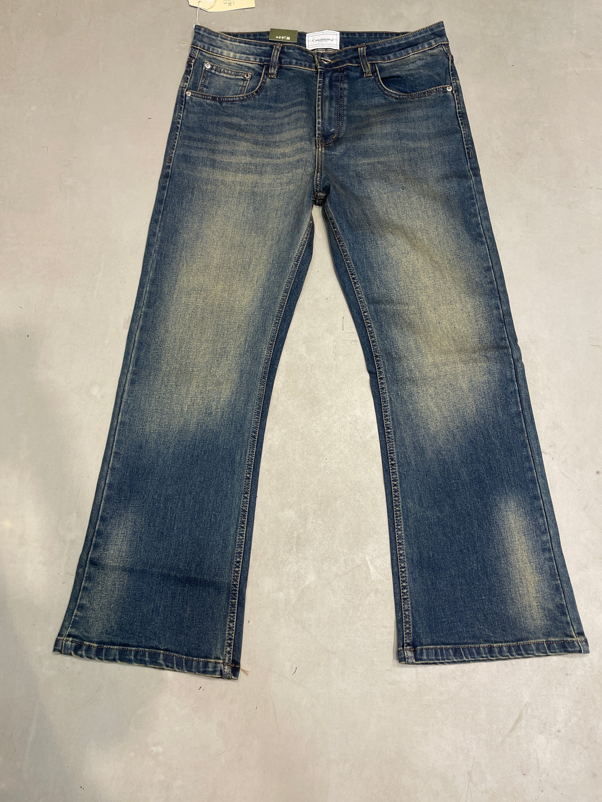 SAC CAS Blue Colour Greenish Shade Premium Quality Bootcut Fit Imported Jeans 5103-A