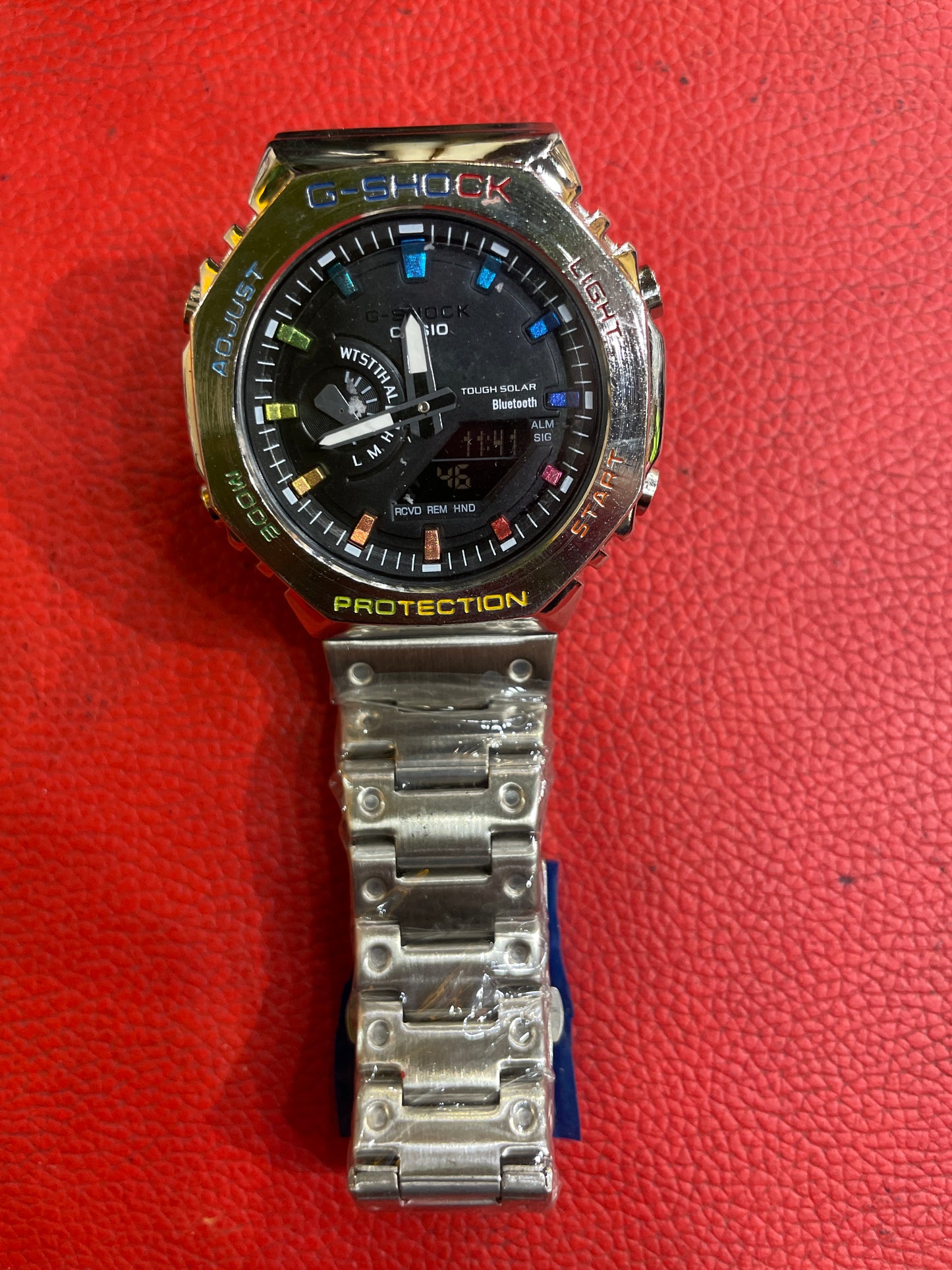 Hsg Silver Chain Black Multi Colour Dial Water resistant Sports Men Watch 990819