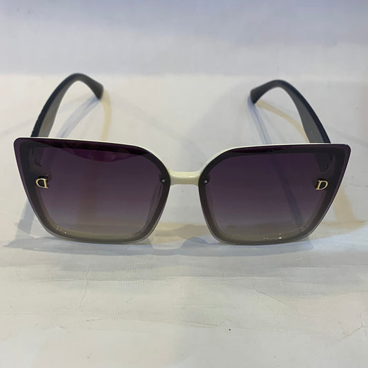 OID White Printed Frame Purple Shade Sunglass 2612 C3 58 16-147