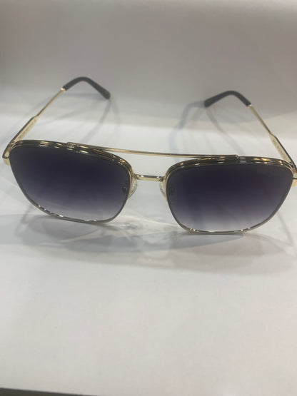 Arp Golden Black Frame Black Shade Unisex Branded Sunglasses 2A542 54 14 139