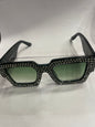 LOD Green Stud Frame Green Shade Unisex Sunglass ZS98014 56 16 141