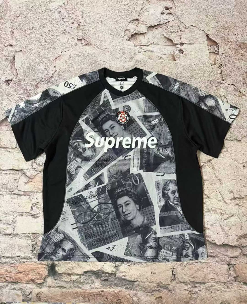 Machlofdty PUS Black Grey Colour Face Printed Imported Unisex Oversized Round Neck T-Shirt 990694
