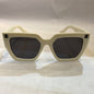 AHC Off White Frame Black Shade Unisex Sunglass 8997 55 20-148 C2