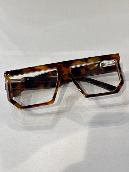 RAM Leopard Brown Frame Transparent Shade Unisex Sunglasses Sun044