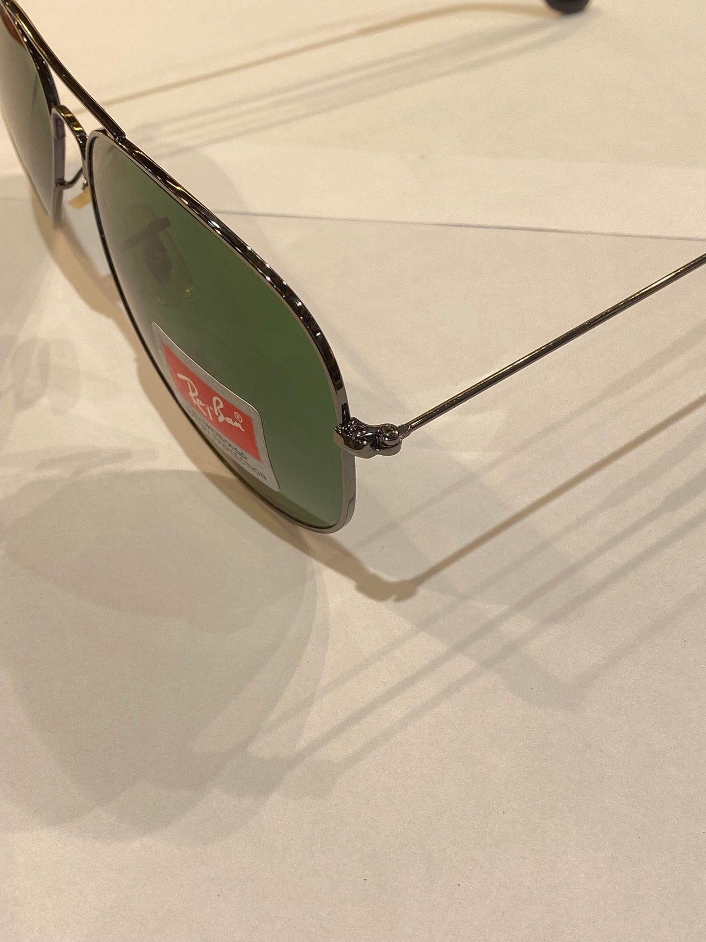 RB Black Grey Frame Green Shade Unisex Aviator Sunglass RB 3026 62 14