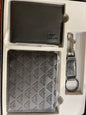 MRA ARM Black Colour Leather Men’s Wallet Card Holder & Key Chain Gift Combo Set 991357