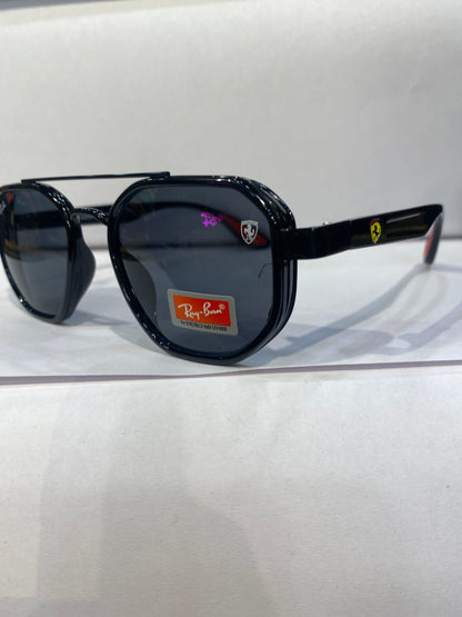 YAR RAY RB Black Frame Black Shade Unisex Sunglass RB3675 54 18 140