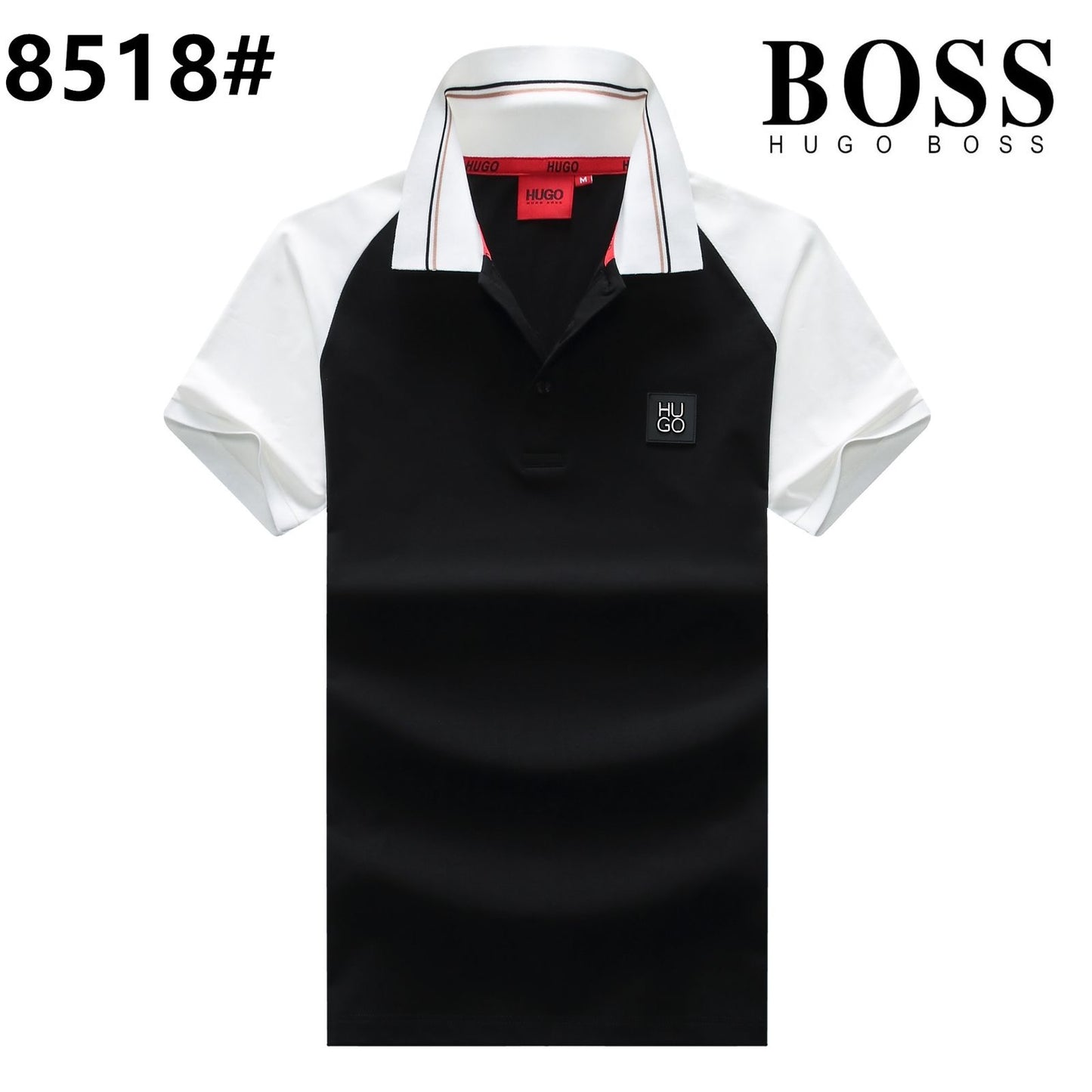 SOB Black Colour With Logo Design Premium Quality Collar Tshirt 8518