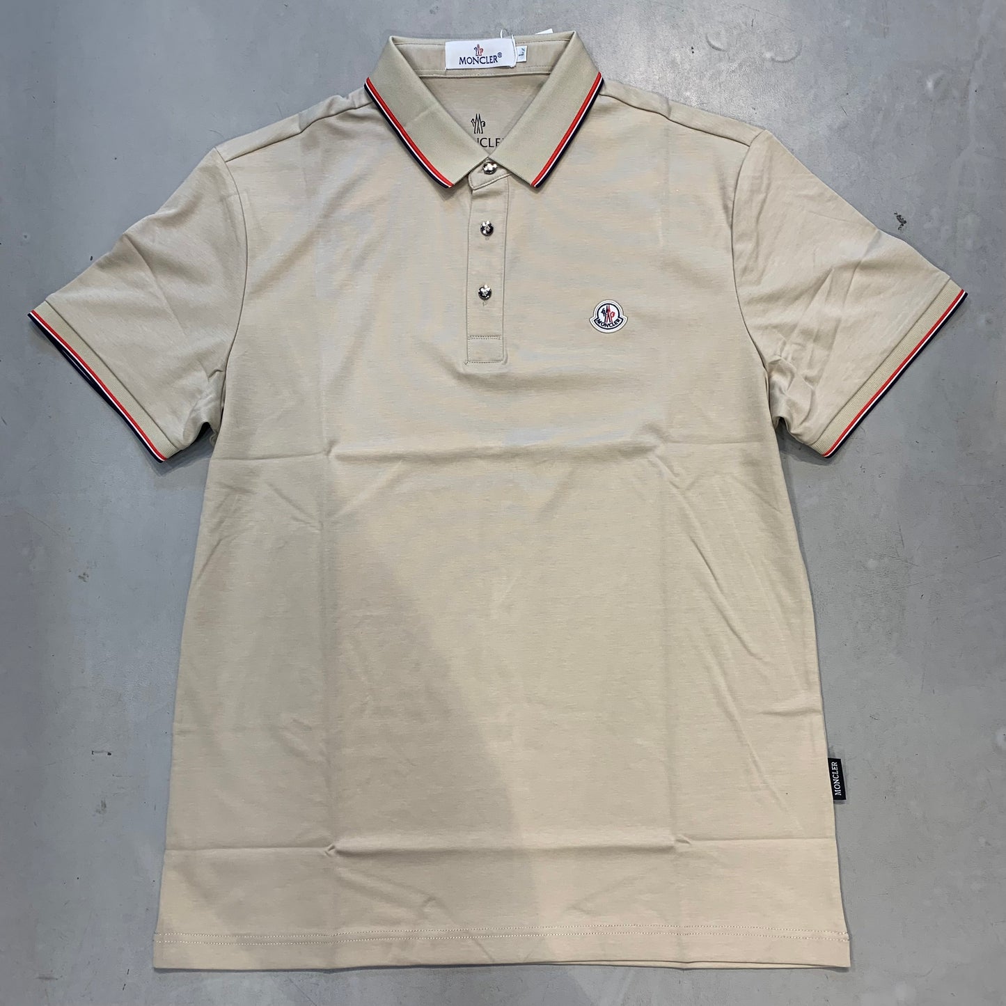 NOM MON Cream Colour Half Sleeve Stichless Strachable Men’s Collar TShirt 8756