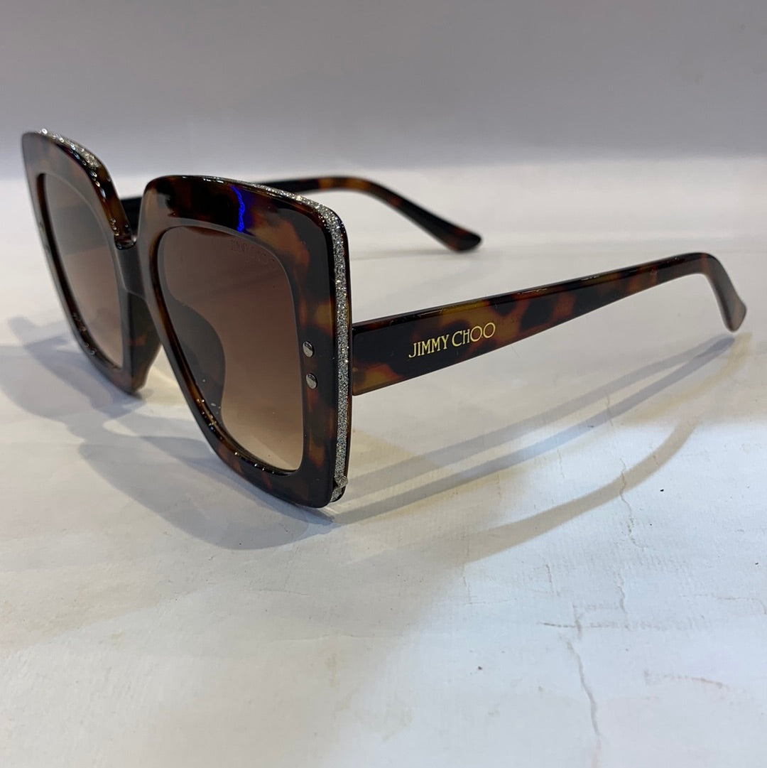 MIJ Leopard print Frame Brown Shade Unisex Sunglasses D2845 C3 57 22 141