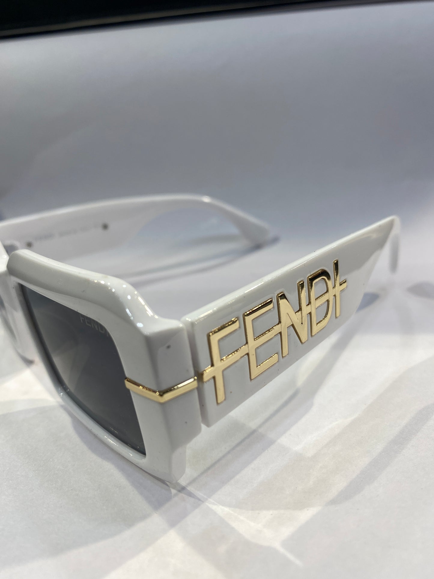 NEF White Frame Black Shade Unisex Sunglass SUN 001