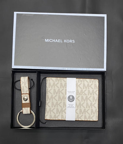 CIM MIC KM Print Multi Colour Wallet And Keychain Men Combo Set 06481