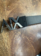 MRA ARM Aix Matte Silver Black Buckle Black Brown Reversible Strap Belt 991063