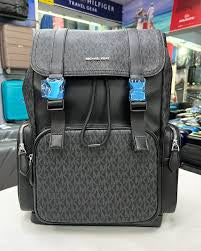 Cim Black Colour KM Monogram Print Backpack C80993