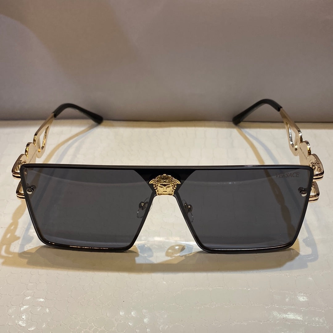Rev Golden Frame Black Shade Unisex Sunglasses 88063 52 16-142