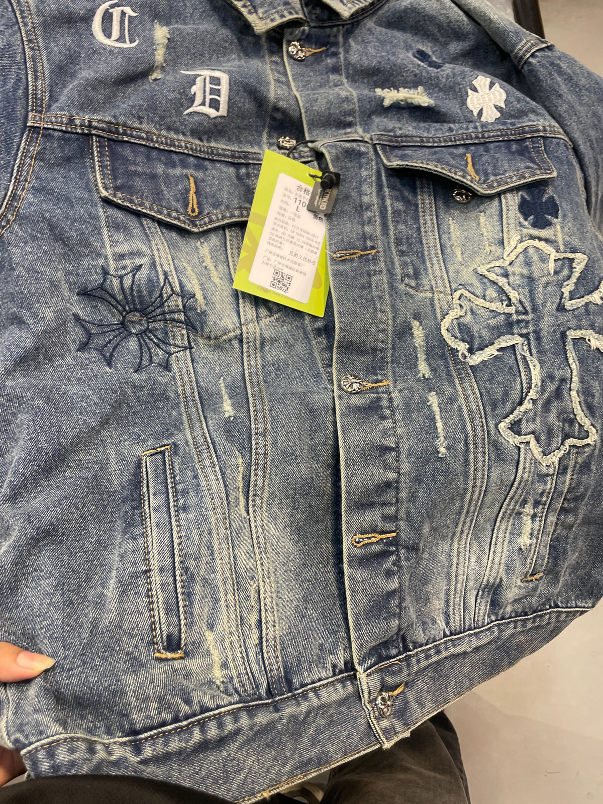 AHC CHA Faded Blue Colour Premium Quality Rugged Imported Unisex Shacket 1106-A